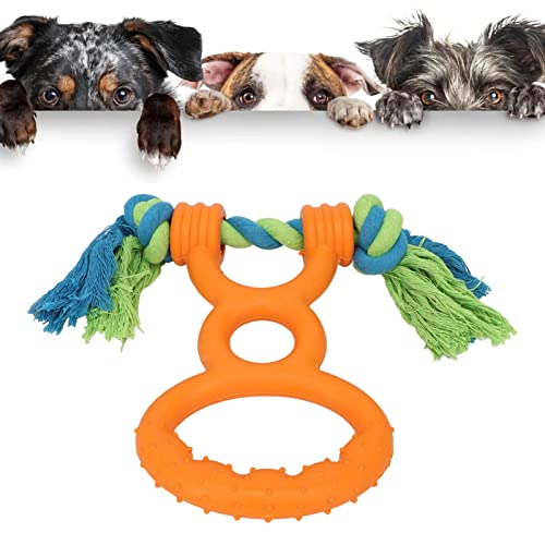 Kauspielzeug für Hunde, Gummiring, Seil, Kauspielzeug für Hunde, Tragbares Kauspielzeug für Hunde, Zum Zahnen, Zum Trainieren der Zähne, Zahnfleischmassage von Tnfeeon