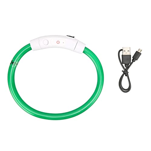 LED-Hundehalsband Verloren, USB-Wiederaufladbares Leuchtendes Welpenhalsband, Hundehalskette FüR Spazierengehende Hunde (L) von Tnfeeon