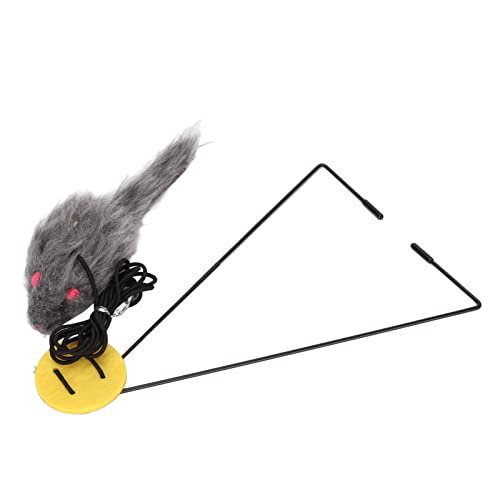 Maus-Katzenspielzeug Zum Aufhängen an der Tür, Interaktives Einziehbares Katzenfang-Mausspielzeug mit Dreieckigem Haken für Katzen, Interaktives Katzen-Teaser-Spielzeug für Indoor-Kätzchen-Spielübunge Maus-Katzenspielzeug Zum Aufhängen an der Tür, Interaktives Einziehbares Katzenfang-Mausspielzeug mit Dreieckigem Haken für Katzen, Interaktives Katzen-Teaser-Spielzeug für Indoor-Kätzchen-Spielübunge von Tnfeeon