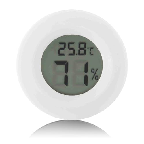Mini Digital LCD Thermometer Hygrometer Pet Elektronische Luftfeuchtigkeit Temperaturmesser für Inkubatoren Indoor Reptilienzucht Box Wetterstation Gewächshaus Keller Runde von Tnfeeon