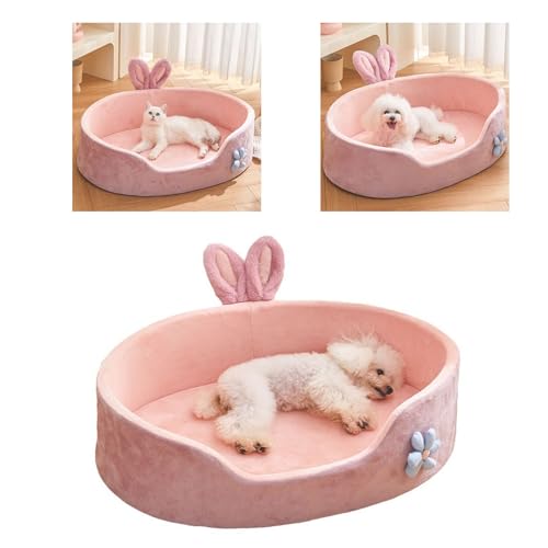 Tnfeeon Orthopädisches Hundebett von, Wasserdichtes Sofa für Kleine Haustiere, Rosa, Abnehmbares, Waschbares Hundeschlafbett, Weiches, Warmes Katzenbett für Vier Jahreszeiten (L) von Tnfeeon