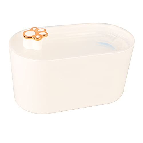Tnfeeon 101oz/3L Haustierbrunnen, Automatischer Katzenwasserbrunnen, Automatische Fahrradfiltration, Abnehmbarer Hundewasserspender für Katzen, Hunde, Mehrere Haustiere (weiß, PP) von Tnfeeon