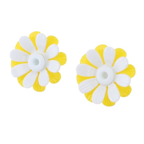 Tnfeeon 30-teiliges Kolibri-Handfutterspender-Set mit Ring und Handgelenk, Verstellbar, Kolibri-Handgelenk-Futterspender-Set, Mini-Hand-Blumen-Kolibri-Futterspender, Leicht zu (Gelb + von Tnfeeon