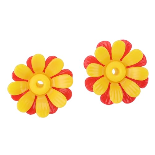 Tnfeeon 30-teiliges Kolibri-Handfutterspender-Set mit Ring und Handgelenk, Verstellbar, Kolibri-Handgelenk-Futterspender-Set, Mini-Hand-Blumen-Kolibri-Futterspender, Leicht zu (Rot + von Tnfeeon