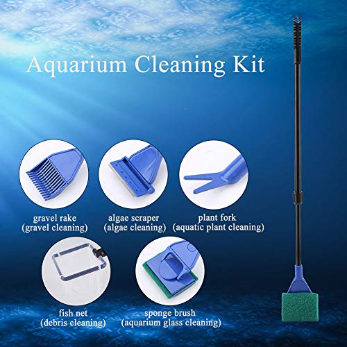 Tnfeeon 5 in 1 Einziehbar, Aquariumzubehör, Aquarium-Reinigungswerkzeuge, Aquarium-Reinigungsset, Aquarium-Bürste, Kies, Algenreiniger, Fisch-Werkzeug, Aquarium-Reinigungswerkzeuge Tnfeeon 5 in 1 Einziehbar, Aquariumzubehör, Aquarium-Reinigungswerkzeuge, Aquarium-Reinigungsset, Aquarium-Bürste, Kies, Algenreiniger, Fisch-Werkzeug, Aquarium-Reinigungswerkzeuge von Tnfeeon