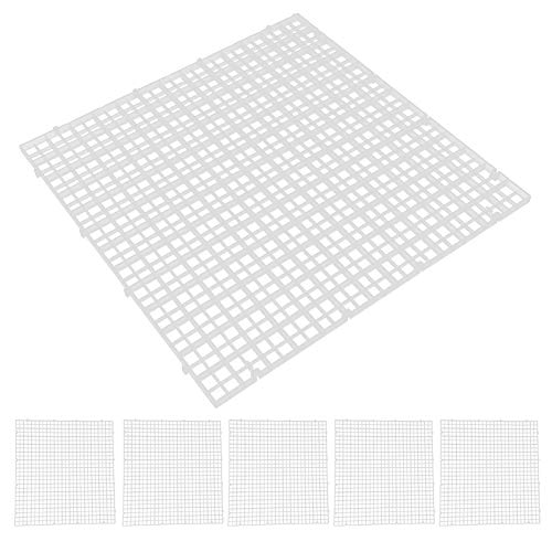Tnfeeon 6Pcs Aquarium Aquarium Teiler Isolation Board Boden Filter Gitterplatte Teiler Kiste Schneiden Spleißen für gemischte Zucht(Weiß) von Tnfeeon