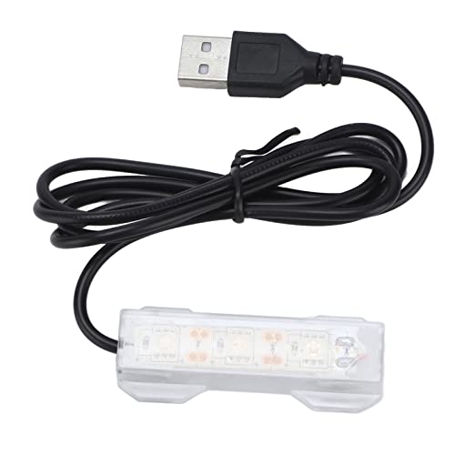 Tnfeeon Aquarium-Licht, USB-Lade-Kunststoff-Mini-Aquarium-Licht Hohe Helligkeit Buntes LED-Licht für Korallen-Wasserpflanzen und Fischhaltung von Tnfeeon