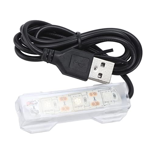 Tnfeeon Aquarium-Licht, USB-Lade-Kunststoff-Mini-Aquarium-Licht Hohe Helligkeit Buntes LED-Licht für Korallen-Wasserpflanzen und Fischhaltung von Tnfeeon