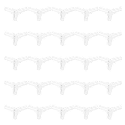 Tnfeeon Aquarium Umschaltventil, 30 Stück 4MM 3 Wege 4 Wege Aquarium Luftstromregelhebel Ventilverteiler mit Umlenker(Kristall 3 Wege) von Tnfeeon