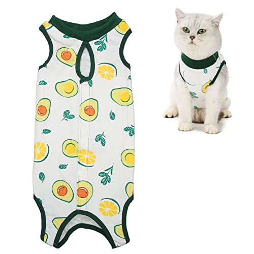 Tnfeeon Cat Recovery Suit Verhindert Lecken Atmungsaktiver Kitten Chirurgischer Recovery Suit für Bauchwunden und Hautkrankheiten (S) von Tnfeeon