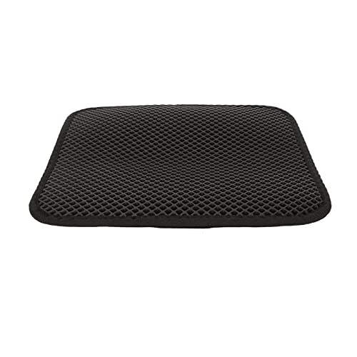 Tnfeeon Der wasserdichte Katzenstreu Verhindert die Eva -Matte für die Doppelte Schicht Zum Fangen von Müll, Bequem zu Bedienen, für Katzenbesitzer, Material: Eva (Black) von Tnfeeon