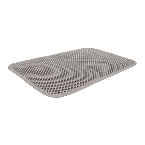 Tnfeeon Der wasserdichte Katzenstreu Verhindert die Eva -Matte für die Doppelte Schicht Zum Fangen von Müll, Bequem zu Bedienen, für Katzenbesitzer, Material: Eva (Grey) von Tnfeeon