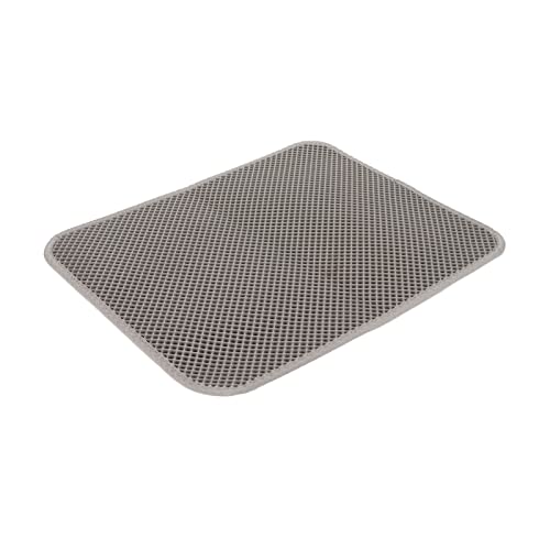 Tnfeeon Der wasserdichte Katzenstreu Verhindert die Eva -Matte für die Doppelte Schicht Zum Fangen von Müll, Bequem zu Bedienen, für Katzenbesitzer, Material: Eva (Grey) von Tnfeeon