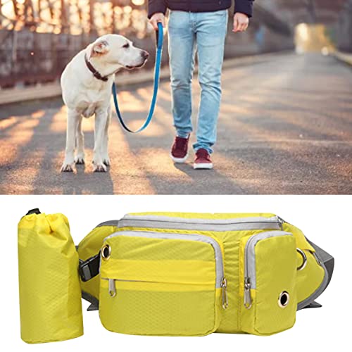 Tnfeeon Dog Fanny Pack Large Pet Training Gürteltasche Traktionsset Outdoor Hundetraining Gürteltasche Hunde Snack Tasche Multifunktionsrucksack Dog Fanny Pack Large (Gelb) von Tnfeeon