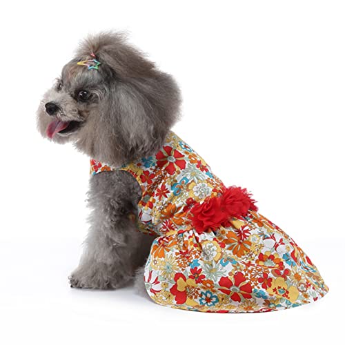 Tnfeeon Geburtstags-Mädchen-Hundekleid, Hundekleidung, Modische Haustier-Hundekleidung, Hündchen-Prinzessin-Kleid für Kleine Hunde, Mädchen, Katze, Bekleidung (M) von Tnfeeon