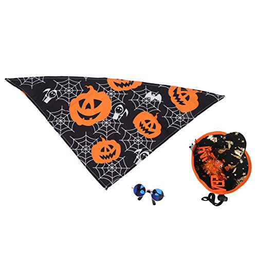 Tnfeeon Halloween-Haustier-Dekorationsset, 3-teiliges Haustier-Halloween-Kleidung-Katzen-Party-Kostüm für Hunde, Katzen, Welpen, Kätzchen Tnfeeon Halloween-Haustier-Dekorationsset, 3-teiliges Haustier-Halloween-Kleidung-Katzen-Party-Kostüm für Hunde, Katzen, Welpen, Kätzchen von Tnfeeon