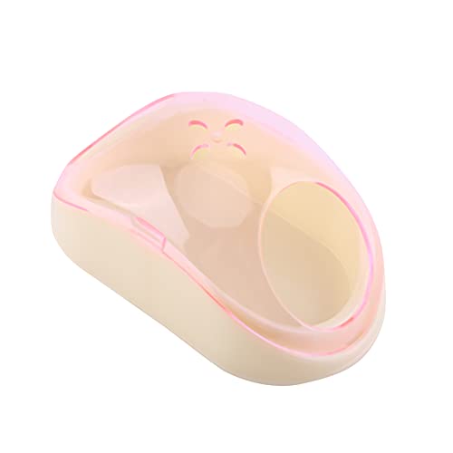 Tnfeeon Hamster Sandbadbehälter, Blaue Plastik Hamsterbadewanne mit Kopie für Zwerghamsterratte Rennstil, Ideal für die Reinigung und Stresslinderung (Rosenate) von Tnfeeon