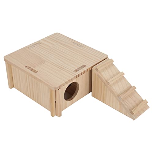 Tnfeeon Hamsterhaus aus Holz, Sicheres Hamsterversteck aus Holz mit Hoher Dichte für Meerschweinchen von Tnfeeon