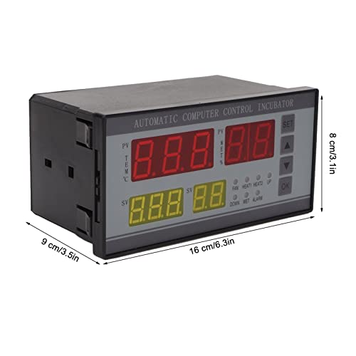 Tnfeeon Inkubator-Temperatur-Feuchtigkeits-Regler ABS-Temperaturregler Professioneller Automatischer Temperaturregler für Brutmaschinen AC160-240V 50Hz von Tnfeeon