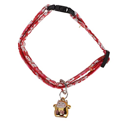 Katzenhalsband, Japanischer Stil, Süßes, Weiches, Verstellbares Sicherheits-Karikatur-Katzenhalsband mit Wiederverwendbarer Glöckchen-Halskette von Tnfeeon