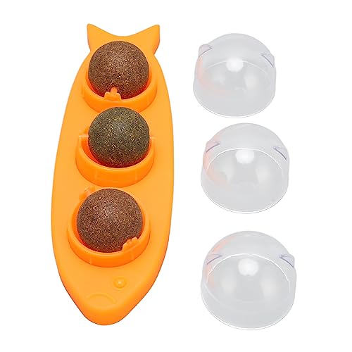 Tnfeeon Katzenminze-Wandspielzeug, Katzenspielzeug, Drehbare, Leckbare Katzenminze-Bälle, Sicheres, Gesundes Kätzchen-Kauspielzeug, Zahnreinigungs-Katzenbissspielzeug Tnfeeon Katzenminze-Wandspielzeug, Katzenspielzeug, Drehbare, Leckbare Katzenminze-Bälle, Sicheres, Gesundes Kätzchen-Kauspielzeug, Zahnreinigungs-Katzenbissspielzeug von Tnfeeon