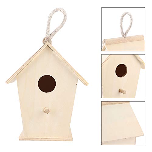 Tnfeeon Outdoor Hängende Holzvogelhaus Metallkante Öffnen Bequemer Rastplatz für Vögel für Lumpen Tnfeeon Outdoor Hängende Holzvogelhaus Metallkante Öffnen Bequemer Rastplatz für Vögel für Lumpen von Tnfeeon