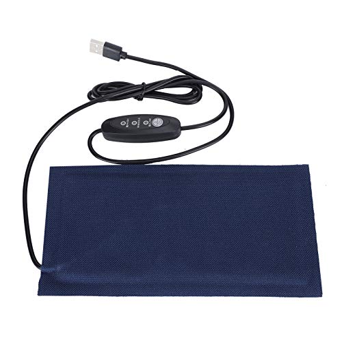Tnfeeon Pet Heating Mat Pad Carpet Electric Heated USB Power Supply Adjustable Temperature for Soft Cosy for Puppies Kittens Lizard(L) von Tnfeeon