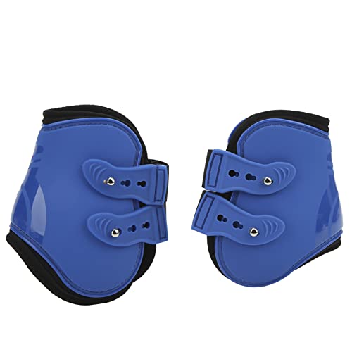 Tnfeeon Pferdebeinschutz, 2 Stück PU Shell Pferdehinterbeinstiefel Wrap Schutzstiefel Pferdeschutz Beinschutz Set von Tnfeeon
