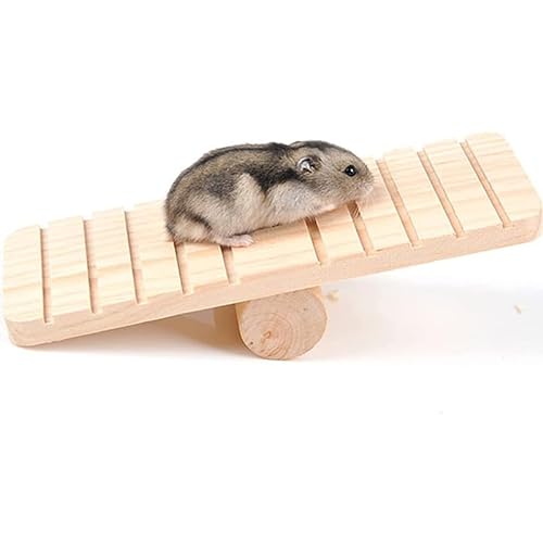 Tnfeeon Schaukel Wippe Spielzeug für Pet Hamster, Holz Kauen Klettern Pet Cage Zubehör für Chinchilla Frettchen Nagetiere Kleintiere von Tnfeeon