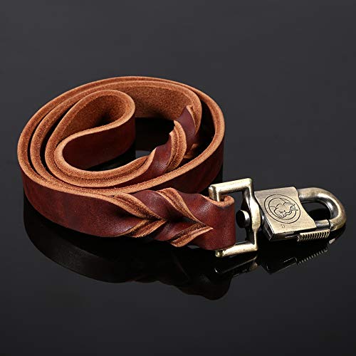 Tnfeeon Set Eleganter Hunde und Lederband, ökologische Paketkette mit Geflochtenem Design, für Gehen und Training, 1% für Hunde für EIN Großes Mittel, 2,5 cm Breit, 90 cm / 120/150 (2,5 * 90 cm) von Tnfeeon