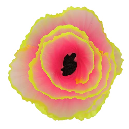 Tnfeeon Silikon-Aquarium-Dekorationen, Pflanzen mit Simulation, Silikonkoralle, Künstliche Hornkoralle, Seeanemone für Aquarium-Verzierung (Rosa) von Tnfeeon
