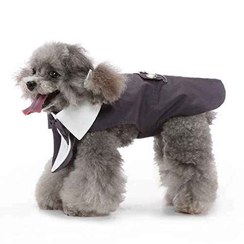 Tnfeeon Stilvoller Anzug für Hunde, Fliege, Kostüm, Welpen-Smoking, Hochzeit, Halloween, Geburtstag, Cosplay, Hemd, Formelle Kleidung für Kleine und Mittelgroße Hunde (XS) von Tnfeeon