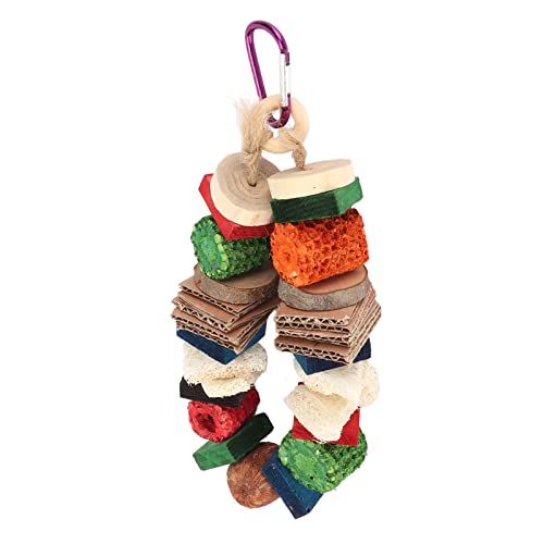 Tnfeeon Vogel-Kauspielzeug, Dreifacher Turm aus Zerkleinertem Spaß, Bunt, Sicher, Viel Holz Zum Kauen, Großes Vogelkäfig-Spielzeug für Graupapageien, Eclectus, Kakadus, Aras und ähnlich Tnfeeon Vogel-Kauspielzeug, Dreifacher Turm aus Zerkleinertem Spaß, Bunt, Sicher, Viel Holz Zum Kauen, Großes Vogelkäfig-Spielzeug für Graupapageien, Eclectus, Kakadus, Aras und ähnlich von Tnfeeon
