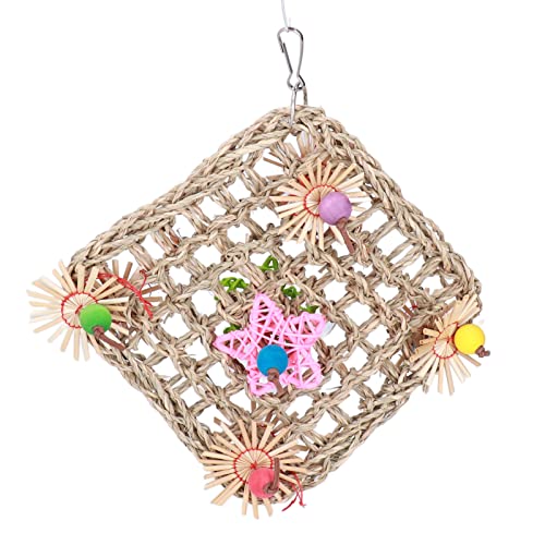 Tnfeeon Vogel-Kletternetz,Strohgeflecht-Seilnetz-Hängematte-Leiter-Vogel-Spielzeug-hängendes Futter-Wand-Spielzeug mit Aufhängehaken für Sittich Nymphensittich Wellensittich Lovebird Tnfeeon Vogel-Kletternetz,Strohgeflecht-Seilnetz-Hängematte-Leiter-Vogel-Spielzeug-hängendes Futter-Wand-Spielzeug mit Aufhängehaken für Sittich Nymphensittich Wellensittich Lovebird von Tnfeeon