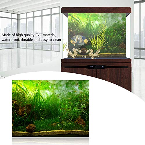 Tnfeeon Wassergrasstil Fischtankdekoration Poster PVC Klebstoff Hintergrund mit Selbstklebendem Design, Großartiges Dekor für Aquarium, 122 * 61 cm (7) von Tnfeeon