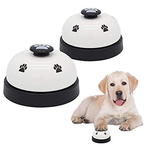 Trainingsglocke für kleine Hunde oder Katzen, ideal für das Training zur Toilette von Haustieren, Kommunikation oder Spielen, entzückendes Pfotenabdruck-Design, mit einem klaren Klang und einem von Tnfeeon