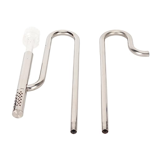 Zufluss-Abfluss-Rohr-Set Acryl-Befestigungshalter-Schrauben Verstellbares 304-Edelstahl-Aquarium-Lily-Rohr mit Oberflächen-Skimmer für Aquariumfilter (12-mm-Auslass mit 12-mm-Entölungsfolieneinlass) von Tnfeeon