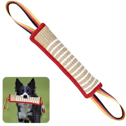 Hundespielzeug, langlebiges Jute-Kissen, Ziehspielzeug mit 2 starken Griffen, perfekt für Tauziehen, interaktives Spielen für Welpen, reißfestes Beißtrainingsspielzeug für kleine, mittelgroße und Hundespielzeug, langlebiges Jute-Kissen, Ziehspielzeug mit 2 starken Griffen, perfekt für Tauziehen, interaktives Spielen für Welpen, reißfestes Beißtrainingsspielzeug für kleine, mittelgroße und von ToLanbbt