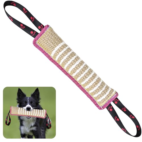 Hundespielzeug, langlebiges Jute-Kissen, Zugspielzeug mit 2 starken Griffen für Tauziehen, interaktives Spielen für Welpen, reißfestes Beißtrainingsspielzeug für kleine, mittelgroße und große Hunde Hundespielzeug, langlebiges Jute-Kissen, Zugspielzeug mit 2 starken Griffen für Tauziehen, interaktives Spielen für Welpen, reißfestes Beißtrainingsspielzeug für kleine, mittelgroße und große Hunde von ToLanbbt