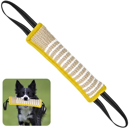 ToLanbbt Hunde Zerrspielzeug Beißspielzeug Jute Kissen Ziehspielzeug mit 2 Starke Griffe Perfekt für Tauziehen, Welpen Interaktives Spielen, Reißfestes Beißtraining für Kleine Mittlere Große Hunde ToLanbbt Hunde Zerrspielzeug Beißspielzeug Jute Kissen Ziehspielzeug mit 2 Starke Griffe Perfekt für Tauziehen, Welpen Interaktives Spielen, Reißfestes Beißtraining für Kleine Mittlere Große Hunde von ToLanbbt