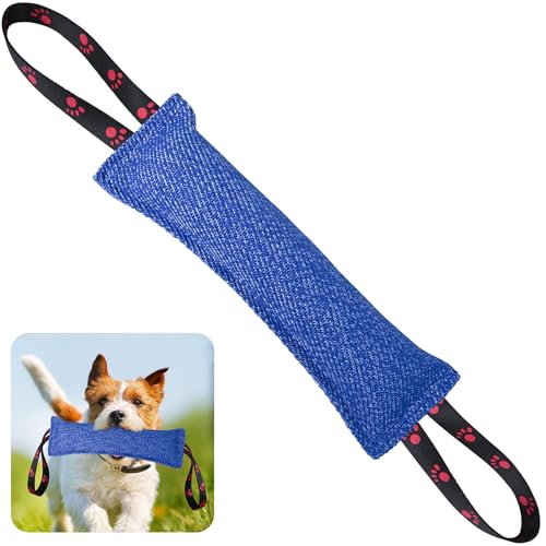 ToLanbbt Hundespielzeug, Beißspielzeug, Jute-Kissen, Ziehspielzeug mit 2 starken Griffen, perfekt für Tauziehen, Welpeninteraktives Spielen, reißfestes Beißtraining für kleine, mittelgroße und große ToLanbbt Hundespielzeug, Beißspielzeug, Jute-Kissen, Ziehspielzeug mit 2 starken Griffen, perfekt für Tauziehen, Welpeninteraktives Spielen, reißfestes Beißtraining für kleine, mittelgroße und große von ToLanbbt