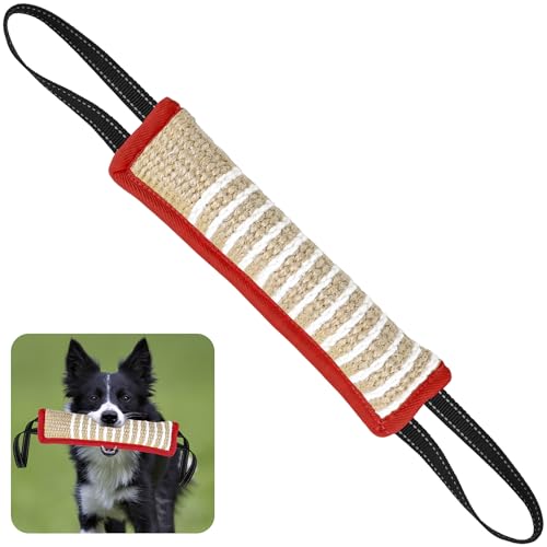 ToLanbbt Hundespielzeug Biss Jute Kissen Ziehspielzeug mit 2 starken Griffen, perfekt für Tauziehen, Welpen interaktives Spielen, reißfestes Beißtraining für kleine, mittelgroße und große Hunde ToLanbbt Hundespielzeug Biss Jute Kissen Ziehspielzeug mit 2 starken Griffen, perfekt für Tauziehen, Welpen interaktives Spielen, reißfestes Beißtraining für kleine, mittelgroße und große Hunde von ToLanbbt