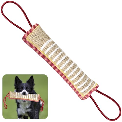 ToLanbbt Hundespielzeug Biss Jute Kissen Ziehspielzeug mit 2 starken Griffen, perfekt für Tauziehen, Welpen interaktives Spielen, reißfestes Beißtraining für kleine, mittelgroße und große Hunde (Rosa ToLanbbt Hundespielzeug Biss Jute Kissen Ziehspielzeug mit 2 starken Griffen, perfekt für Tauziehen, Welpen interaktives Spielen, reißfestes Beißtraining für kleine, mittelgroße und große Hunde (Rosa von ToLanbbt