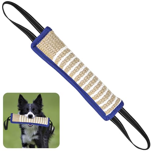ToLanbbt Hundespielzeug Biss Jute Kissen Ziehspielzeug mit 2 starken Griffen, perfekt für Tauziehen, Welpen interaktives Spielen, reißfestes Beißtraining für kleine, mittelgroße und große Hunde ToLanbbt Hundespielzeug Biss Jute Kissen Ziehspielzeug mit 2 starken Griffen, perfekt für Tauziehen, Welpen interaktives Spielen, reißfestes Beißtraining für kleine, mittelgroße und große Hunde von ToLanbbt