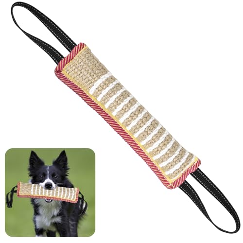 ToLanbbt Hundespielzeug Biss Jute Kissen Ziehspielzeug mit 2 starken Griffen, perfekt für Tauziehen, Welpen interaktives Spielen, reißfestes Beißtraining für kleine, mittelgroße und große Hunde (Rosa ToLanbbt Hundespielzeug Biss Jute Kissen Ziehspielzeug mit 2 starken Griffen, perfekt für Tauziehen, Welpen interaktives Spielen, reißfestes Beißtraining für kleine, mittelgroße und große Hunde (Rosa von ToLanbbt