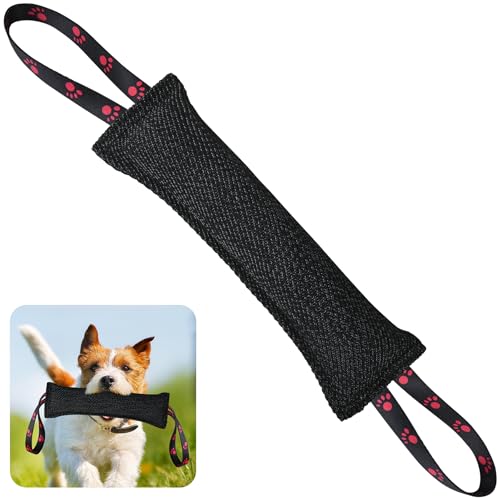 ToLanbbt Hundespielzeug Biss Jute Kissen Ziehspielzeug mit 2 starken Griffen, perfekt für Tauziehen, Welpen interaktives Spielen, reißfestes Beißtraining für kleine, mittelgroße und große Hunde ToLanbbt Hundespielzeug Biss Jute Kissen Ziehspielzeug mit 2 starken Griffen, perfekt für Tauziehen, Welpen interaktives Spielen, reißfestes Beißtraining für kleine, mittelgroße und große Hunde von ToLanbbt