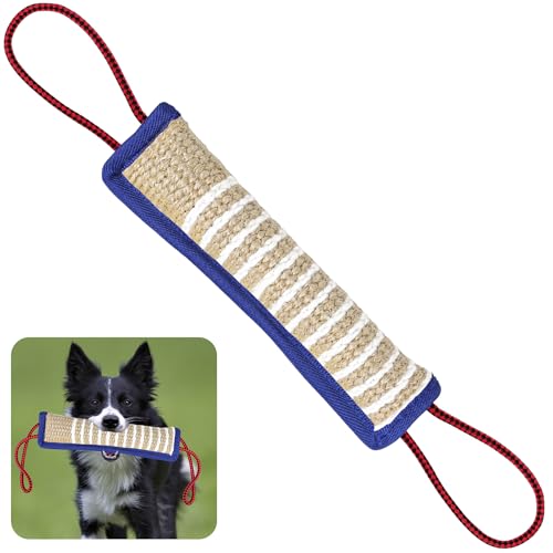 ToLanbbt Hundespielzeug Biss Jute Kissen Ziehspielzeug mit 2 starken Griffen, perfekt für Tauziehen, Welpen interaktives Spielen, reißfestes Beißtraining für kleine, mittelgroße und große Hunde ToLanbbt Hundespielzeug Biss Jute Kissen Ziehspielzeug mit 2 starken Griffen, perfekt für Tauziehen, Welpen interaktives Spielen, reißfestes Beißtraining für kleine, mittelgroße und große Hunde von ToLanbbt