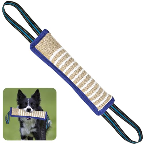 ToLanbbt Hundespielzeug Biss Jute Kissen Ziehspielzeug mit 2 starken Griffen, perfekt für Tauziehen, Welpen interaktives Spielen, reißfestes Beißtraining für kleine, mittelgroße und große Hunde ToLanbbt Hundespielzeug Biss Jute Kissen Ziehspielzeug mit 2 starken Griffen, perfekt für Tauziehen, Welpen interaktives Spielen, reißfestes Beißtraining für kleine, mittelgroße und große Hunde von ToLanbbt
