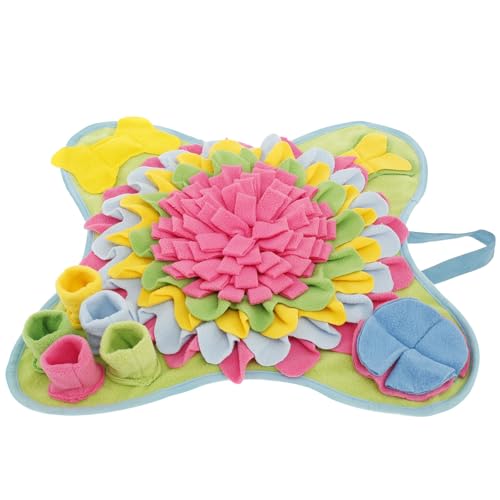 50x50cm Schnüffelteppich Hund, Rutschfest Schnüffelmatte ,mit BB-Sounder Weich Reißfestigkeit Essen Verstecken Multisensorische Interaktion Hunde Spielteppich für Wohnzimmer, Garten, Party (Rosa) von Toaboa