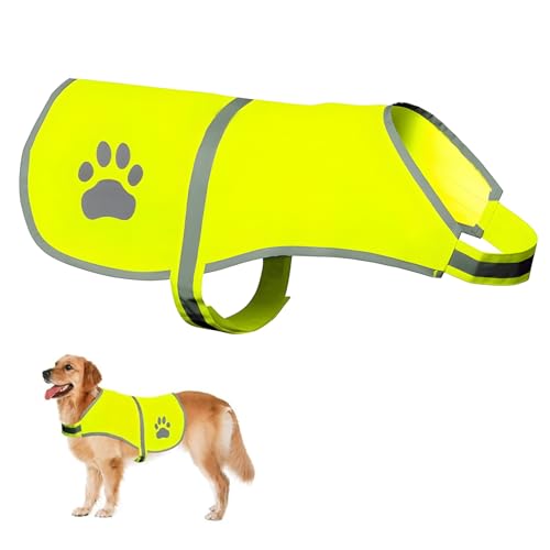 Reflektierende Sicherheitsweste für Hunde L, Weste Reflektierenden für Haustiere Verstellbar, Warnweste Hund Pflegeleicht, Dog Light Up Vest mit Pfotenabdruck und Klettverschluss Reflektierende Sicherheitsweste für Hunde L, Weste Reflektierenden für Haustiere Verstellbar, Warnweste Hund Pflegeleicht, Dog Light Up Vest mit Pfotenabdruck und Klettverschluss von Toaluea